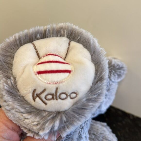Rouge Kaloo Grey Prestige Bear Brand. Plush musical bear. Size 12” - Picture 8 of 11
